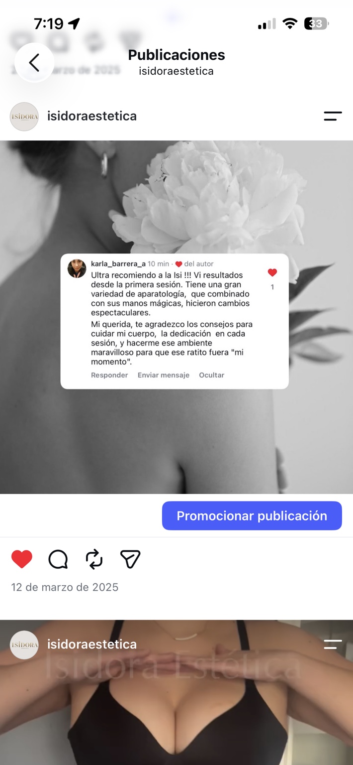 Publicación compartida con el testimonio de Karla.